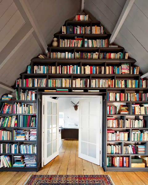 Home library to roof