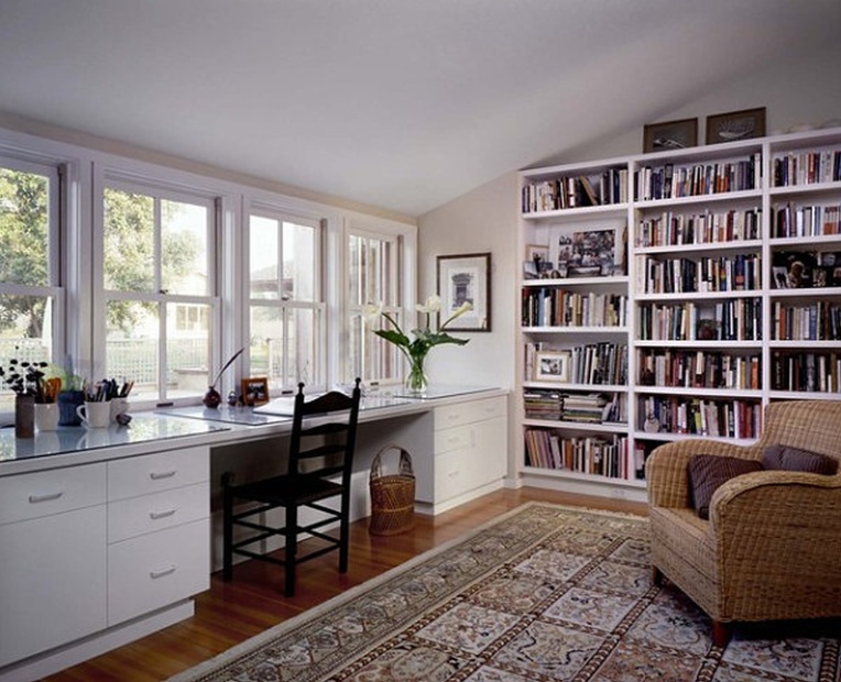 home-office and bookcase